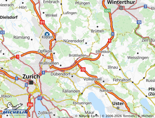 Mapa MICHELIN Brüttisellen - ViaMichelin
