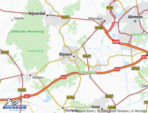 MICHELIN Rijssen-Holten map - ViaMichelin