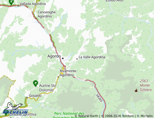 MICHELIN La Valle Agordina map - ViaMichelin
