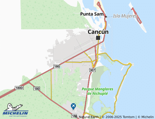 MICHELIN Islas Cancún II map - ViaMichelin