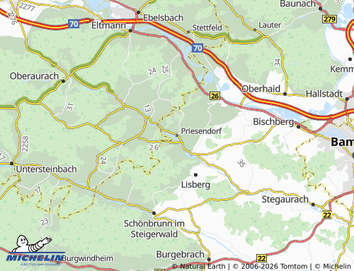 Mapa MICHELIN Priesendorf - ViaMichelin
