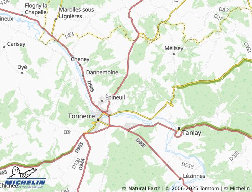MICHELIN Vaulichères map - ViaMichelin