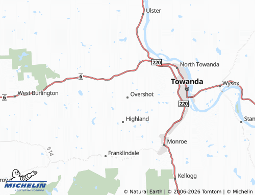 Mappa MICHELIN Overshot - ViaMichelin