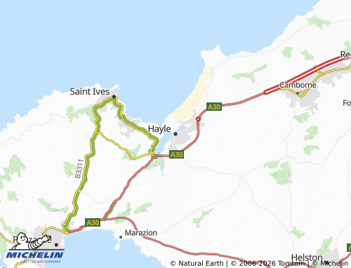 MICHELIN Hayle map - ViaMichelin