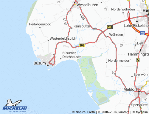 MICHELIN-Landkarte Warwerort - ViaMichelin