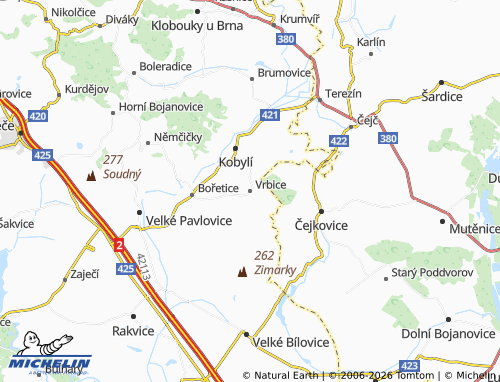 Mappa MICHELIN Vrbice - ViaMichelin