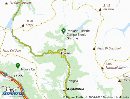 MICHELIN Olivone map - ViaMichelin