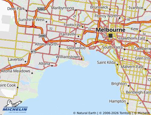 Mapa MICHELIN Williamstown North - ViaMichelin