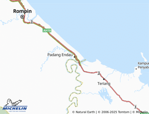 MICHELIN-Landkarte Padang Endau - ViaMichelin