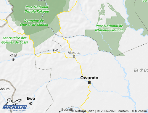 MICHELIN Makoua map - ViaMichelin