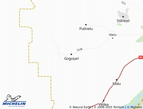 MICHELIN Gogoșari map - ViaMichelin