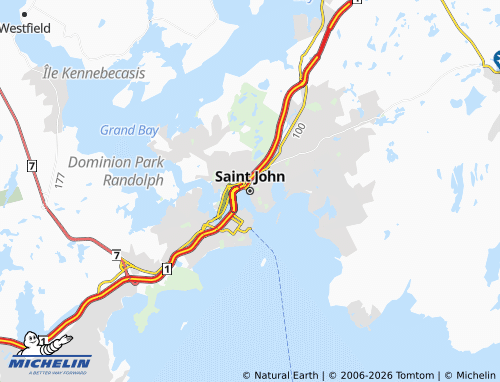 MICHELIN-Landkarte Saint John - ViaMichelin