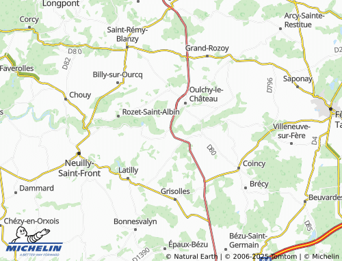 Carte MICHELIN Breny - ViaMichelin