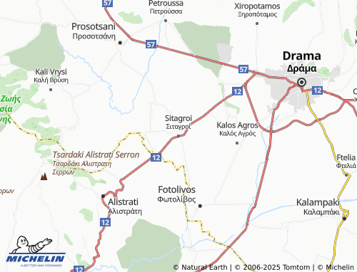 MICHELIN Sitagroi map - ViaMichelin