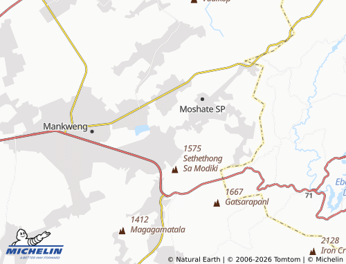 MICHELIN-Landkarte Monywaneng - ViaMichelin