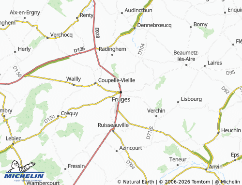 Mapa MICHELIN Fruges - ViaMichelin