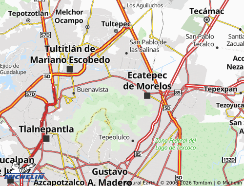 Carte MICHELIN Coacalco Lomas - ViaMichelin