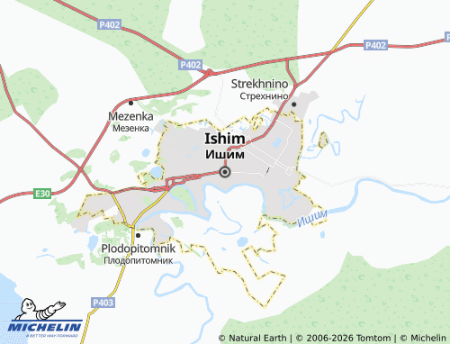 MICHELIN-Landkarte Ishim - ViaMichelin