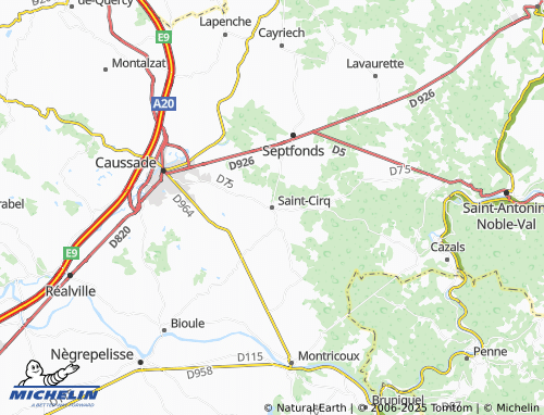 MICHELIN Saint-Cirq map - ViaMichelin
