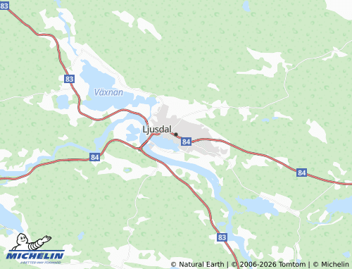 MICHELIN Ljusdal map - ViaMichelin