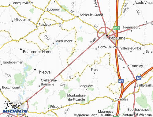 MICHELIN Le Sars map - ViaMichelin