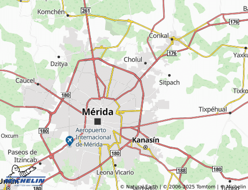 MICHELIN Jardines de Mérida map - ViaMichelin