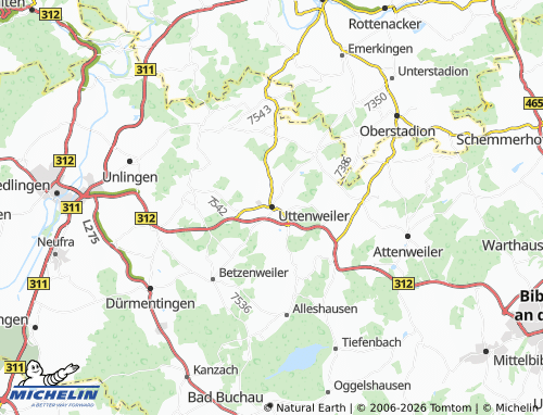 Mapa MICHELIN Uttenweiler - ViaMichelin