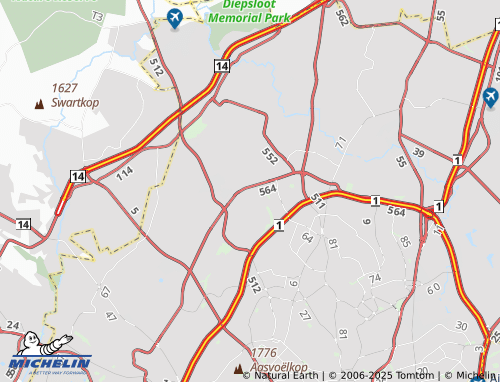 MICHELIN Noordhang Extension 33 map - ViaMichelin