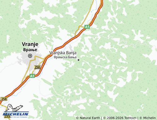 Carte MICHELIN Vranjska Banja - ViaMichelin