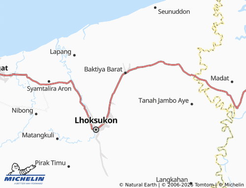 MICHELIN Pucok Alue Buket map - ViaMichelin
