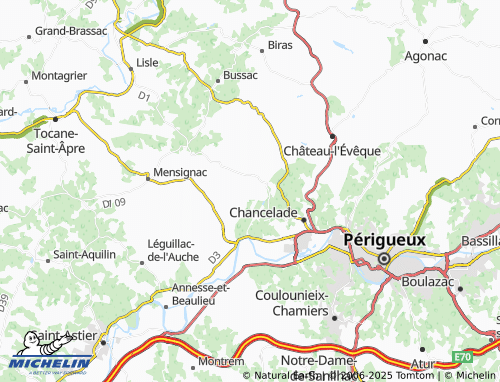 MICHELIN Blanchou map - ViaMichelin