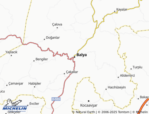MICHELIN Balya map - ViaMichelin