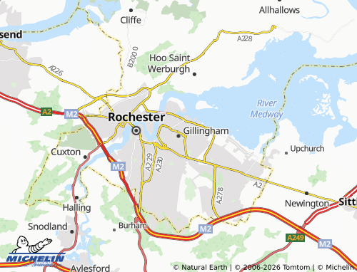 Carte MICHELIN Gillingham - ViaMichelin