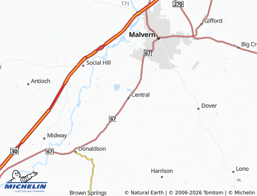 Carte MICHELIN Central - ViaMichelin