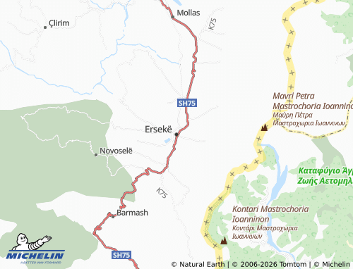 Mapa MICHELIN Ersekë - ViaMichelin