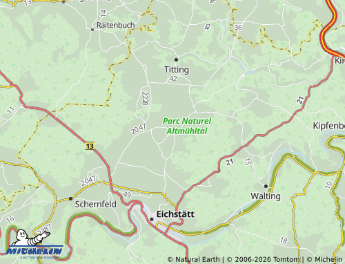 MICHELIN Pollenfeld map - ViaMichelin