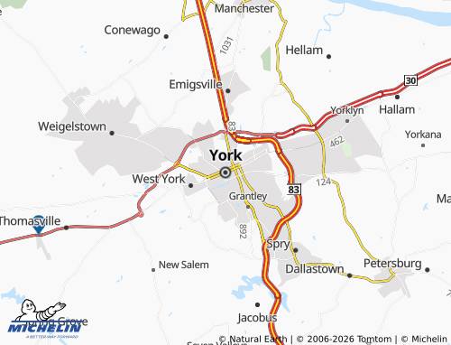Mappa MICHELIN York - ViaMichelin