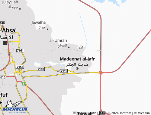 MICHELIN Al Mahar map - ViaMichelin