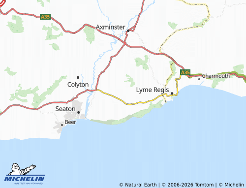 Mapa MICHELIN Combpyne Rousdon - ViaMichelin