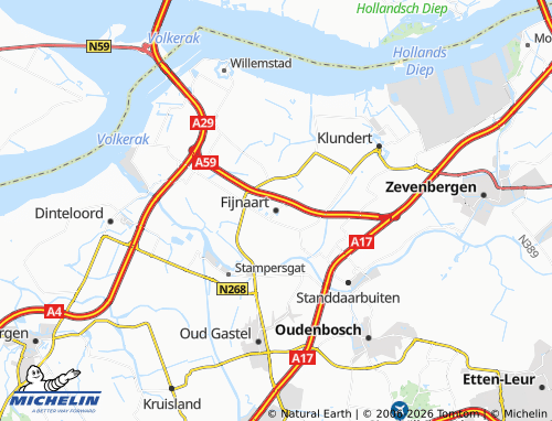 MICHELIN Fijnaart map - ViaMichelin