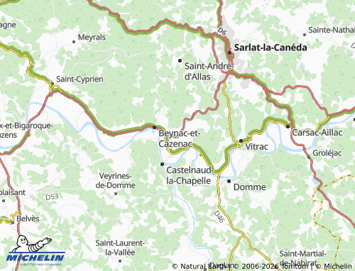Mapa MICHELIN Vézac - ViaMichelin