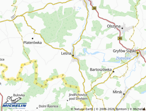 Mappa MICHELIN Leśna - ViaMichelin