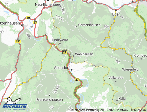 Mappa MICHELIN Wahlhausen - ViaMichelin