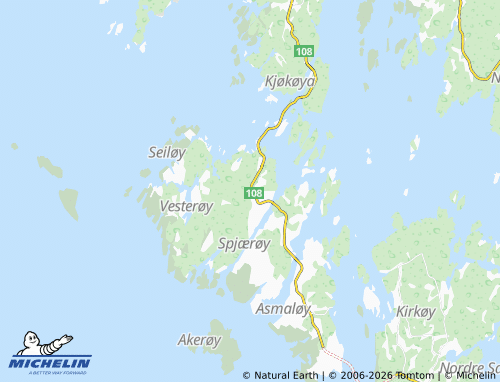Mappa MICHELIN Vesterøy - ViaMichelin