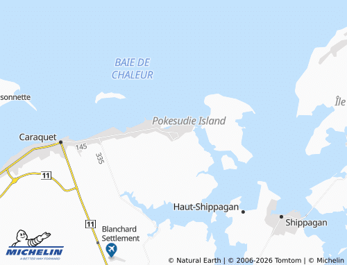 MICHELIN-Landkarte Bas-Caraquet - ViaMichelin