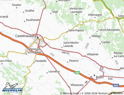Carte MICHELIN Saint-Martin-Lalande - ViaMichelin