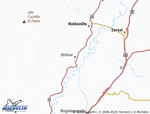 MICHELIN Bolívar map - ViaMichelin