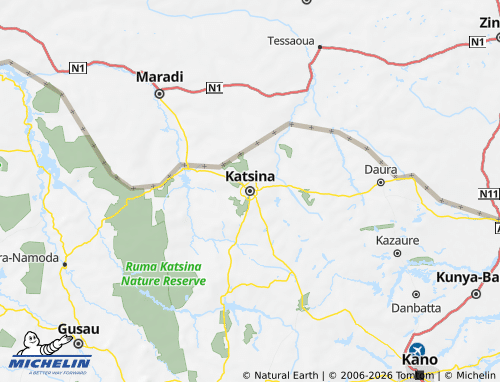 MICHELIN-Landkarte Katsina - ViaMichelin