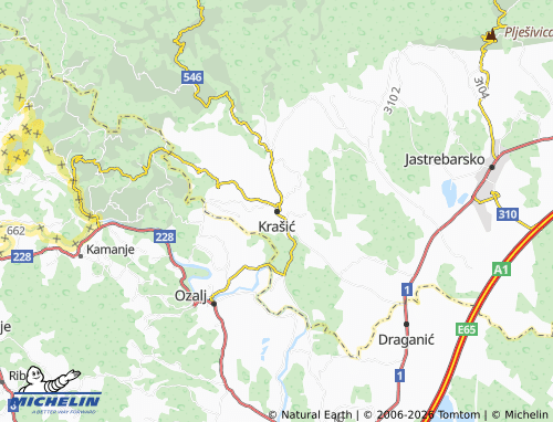 MICHELIN Krašić map - ViaMichelin