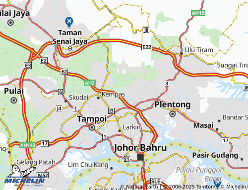 Carte MICHELIN Kampung Pasir Tebrau - ViaMichelin